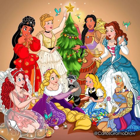 Christmas With Family, Disney Merry Christmas, Friend Aesthetic, Pocket Princess, Disney Pixar Characters, All Disney Princesses, Images Disney, Cute Disney Drawings, Pixar Characters