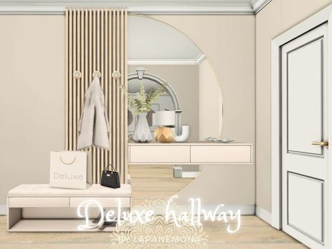 Sims 4 Furniture CC: Deluxe Hallway SET By Lapanemona Hallway Cc Sims 4, Sims 4 Cc Furniture Curseforge, Sims 4 Cc Furniture Hallway, Sims 4 Author Cc, Sims 4 Cc Hallway Decor, Sims4 Hallway, Sims Hallway, Sims 4 Balcony Cc, Sims 4 Entryway Cc