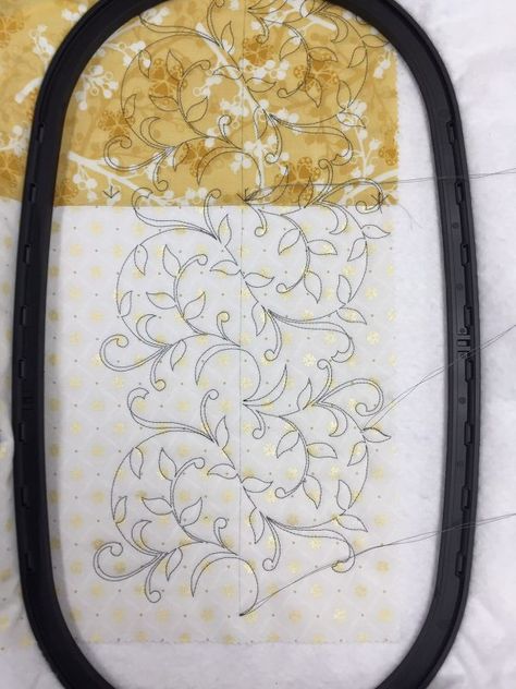 Edge-to-Edge Quilting in the Embroidery Hoop | WeAllSew Edge To Edge Quilting Designs, Brother Luminaire, Bernina 880, Embroidery Quilts, Edge To Edge Quilting, Edge Embroidery, Embroidering Machine, Machine Embroidery Designs Projects, Free Machine Embroidery Designs Patterns