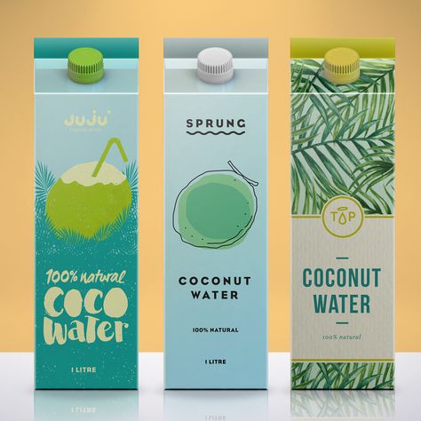 Coconut Packaging, Coconut Label Design, Coconut Packaging Design, Coconut Drink Photography, Coconut Water Packaging Design, Coconut Water Packaging, Coconut Drink Illustration, Coconut Wine, Coconut Milk Drink