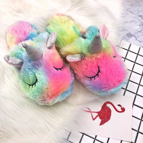 Pink Ugg Slippers, Rainbow Flip Flops, Rainbow Plush, Colorful Slippers, Shearling Slippers, Black Slippers, Sheepskin Slippers, Family Matching Outfits, Faux Fur Slippers