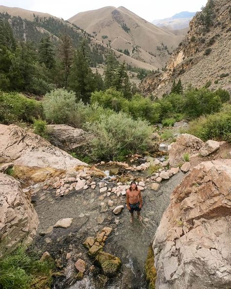 Hotsprings Idaho, Idaho Hot Springs, Stanley Idaho, Mammoth Hot Springs, Sawtooth Mountains, Natural Hot Springs, Idaho Travel, Montana Travel, Natural Mineral Water