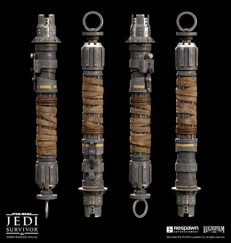 Cere Junda Lightsaber, Lightsaber Art Design, Lightsaber Emitter, Star Wars Lightsaber Designs, Lightsaber Design Ideas, Jedi Survivor Art, Cere Junda, Lightsaber Concept, Ancient Lightsaber