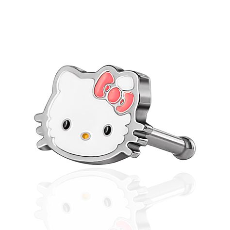 Hello Kitty Jewelry Rings, Hello Kitty Nose Stud, Hello Kitty Nose Ring, Hello Kitty Nose Piercing, Cool Nose Rings, Hello Kitty Piercing, Classic Hello Kitty, Cute Nose Rings, Nose Ring Jewelry