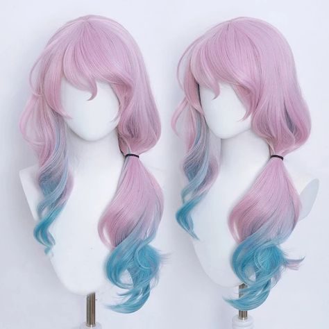 Kawaii Wigs, Pelo Anime, Anime Wigs, Hair Sketch, Cosplay Hair, Kawaii Hairstyles, Anime Hair, Hair Reference, How To Draw Hair