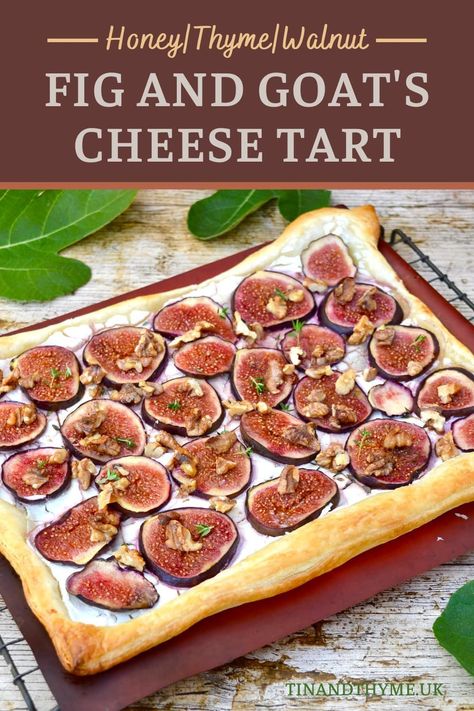 Fig And Goats Cheese Tart, Pie Night, Vanilla Tart, Easy Tart Recipes, Summer Lunches, Fig Tart, Goat Cheese Tart, Cheese Puff Pastry, Puff Pastry Tart