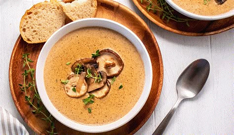 Double Umami Mushroom Soup - Kikkoman Home Cooks Homemade Mushroom Soup, Sandwich For Lunch, Creamy Mushroom Soup, Hot Chili Sauce, Soups Stews Chilis, Creamy Mushroom, Sandwiches For Lunch, Soup Chili, Soup Season