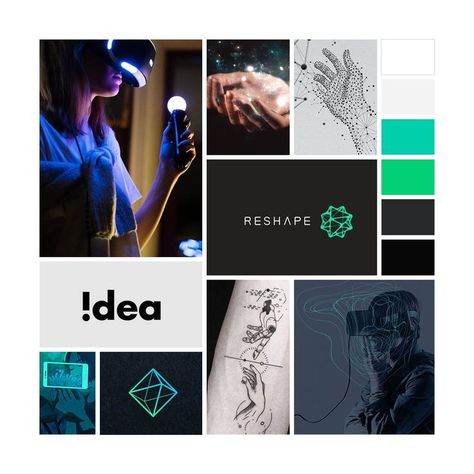 Brand identity process moodboard - idea moodboard for a tech company. Tech Moodboard, Brand Journey, Tech Brand, Business Branding Inspiration, Tech Aesthetic, Tech Branding, Tech Company, Squarespace Website Design, Bristol Uk