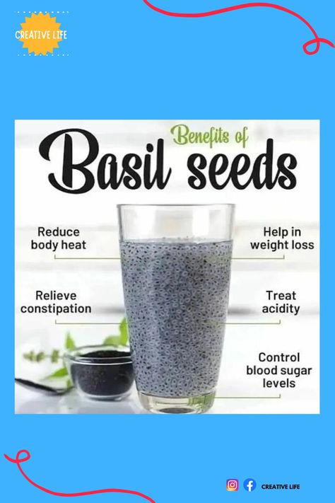 Basil seeds contain soluble fiber, which may promote gut health, blood sugar control, healthy cholesterol levels, and appetite control. Buy Yours now! Basil Seeds Benefits, Benefits Of Basil, Basil Health Benefits, Seeds Benefits, Basil Seeds, Healthy Cholesterol Levels, Smoothie Challenge, Soluble Fiber, Lose 15 Pounds