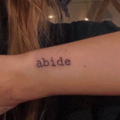 Abide Tattoos, Lettering Tattoo, Tattoo Lettering, Tattoo Quotes, Tatting, Tattoo Ideas, Tattoos, Art