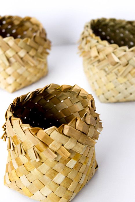 kono-flax basket by Birgit Moffatt Flax Basket, Harakeke Weaving, Bark Idea, Weaving Workshop, Flax Weaving, Leaf Projects, Diy Rope Basket, Basket Weaving Diy, Coconut Leaves