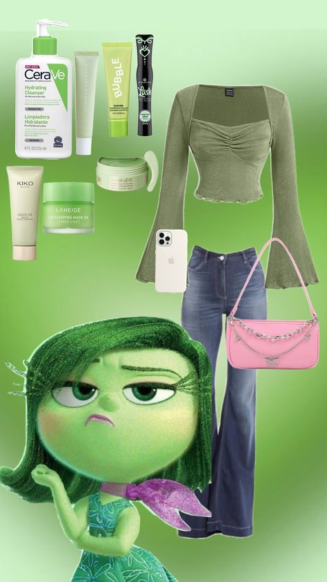 Disgust outfit 🫶🏼😻💚🐍 #oufit #insideout2 #disgust #disgustfrominsideout Disgust Outfit, Pins