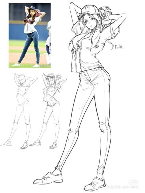 Anime Gesture Pose Reference, Arm Over Head Pose, Full Body Anatomy Drawing, Gesture Drawing Poses Sketch, Pin Up Poses Reference, Figure Drawing Tutorial, Dynamic Poses Drawing, Gesture Drawing Poses, Drawing Body Poses