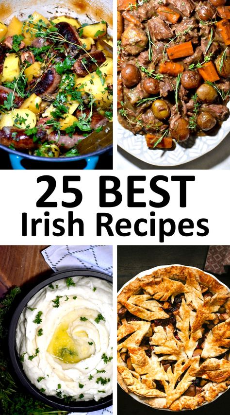 Irish Dinner Recipes, Ireland Recipes, St Patricks Food, Irish Dinner, Irish Recipes Authentic, Irish Cooking, Irish Recipes Traditional, Irish Dishes, Irish Cuisine