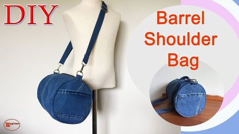 DUFFLE BAG DIY |BARREL BAG TUTORIAL | JEANS BAG FROM OLD JEANS/JEANS BAG SEWING/BAG SEWING TUTORIAL #sewingpatternsbagjeans #jeansbagsideassewingpatterns #diyjeantotebagsewingpatterns Barrel Bag Pattern Free, Barrel Bag Pattern, Diy Duffle Bag, Jeans Recycle Ideas, Diy Jeans Bag Tutorial, Diy Barrel, Jeans Bag Diy, Diy Jean Bag, Old Jeans Recycle