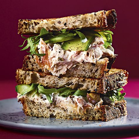 Smoked Mackerel Recipe, Mackerel Sandwich, Horseradish Sandwich, Classic Tuna Salad Sandwich, Classic Tuna Salad Recipe, Tuna Salad Sandwich Recipe, Smoked Tuna, Quick Pickle, Classic Tuna Salad