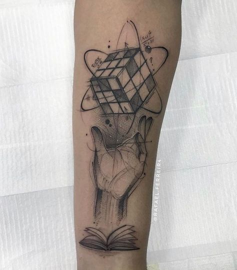 Atom Tattoo, Libra Tattoo, Arm Band Tattoo, 3d Tattoo, Nerd Geek, Creative Tattoos, Tattoo Ideas Design, Armband Tattoo, All Tattoos