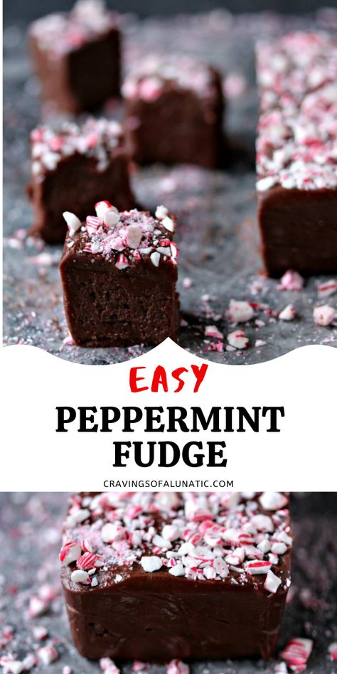 Chocolate Peppermint Fudge, Peppermint Fudge Recipe, Fudge Candy, Holiday Candy Recipes, Peppermint Fudge, Best Chocolate Desserts, Christmas Fudge, Xmas Treats, Fudge Recipes Easy