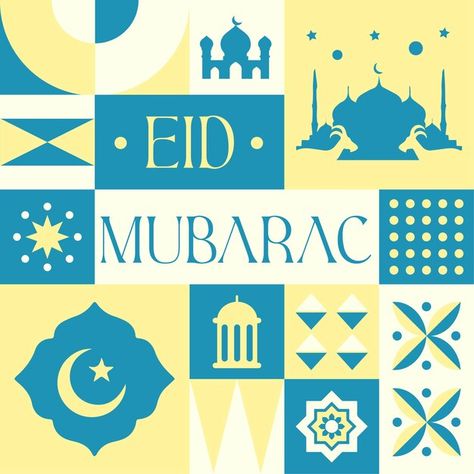 Eid mubarak seamless pattern in scandina... | Premium Vector #Freepik #vector Eid Adha, Company Profile, Eid Mubarak, Scandinavian Style, Wallpaper Iphone, Seamless Pattern, Premium Vector, Ramadan, Concept Design