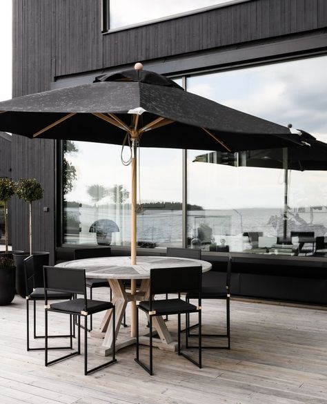 Umbrella Chair, Black Deck, Presentation Design Layout, The Terrace, Seat Design, 2020 Design, Chair Cushion, Instagram Design, Porch Patio