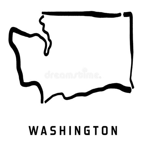 Washington State Outline, Reunion Ideas, Map Outline, State Outline, Drawing Easy, Simple Logo, Map Vector, State Map, String Art