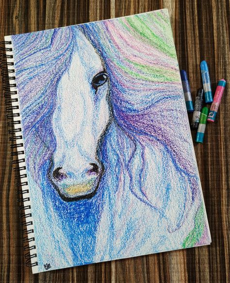 Drawing With Wax Crayons, Pencil Crayon Art Drawings, Crayon Drawing Ideas Easy, Drawing With Crayons Easy, Crayola Art Drawing, Crayon Sketchbook, Easy Crayon Drawing, Things To Draw With Crayons, Wax Crayon Drawing