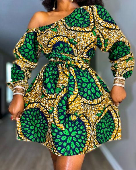 ESOHE Simi African Print Short/Mini Dress in Ankara Dashiki Kente Women Ankara Gown, Simple Short Ankara Dresses, Kitenge Dress Designs, African Midi Dress, African Dresses For Women Ankara, Short Ankara Dresses, Kitenge Dress, Classy Short Dresses, African Weddings