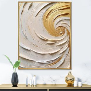 This beautiful "Gold Cream Infinite Swirls II" wall art is printed on premium quality cotton canvas using the finest fade-resistant ink. We offer a versatile range to cater to your unique aesthetic preferences. The canvas art is stretched tautly over a sturdy wooden frame, giving your artwork a sleek, borderless appearance. For those who desire a touch of elegance and depth, our canvas art is the ideal choice. The canvas is delicately mounted within a frame, creating a striking visual contrast b Acrylic Wall Decor, Metal Art Prints, Acrylic Wall Art, Abstract Acrylic, Metal Artwork, Texture Art, Metal Wall Decor, Framed Canvas Art, Framed Canvas Prints