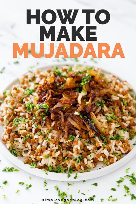 Mujadara Recipe, Vegan Entree, Middle Eastern Dishes, Meatless Main Dishes, Refreshing Salad, Veggie Stir Fry, Mediterranean Dishes, No Calorie Foods, Delicious Dishes