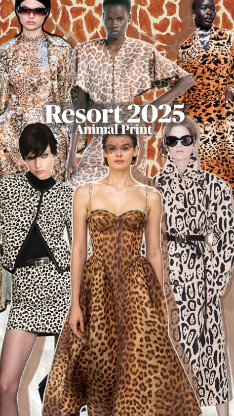 Animal Print Trend continues in Resort 2025 Print Design Trends, Leather Trend, Monochromatic Fashion, Fashion Trend Forecast, Color Trends Fashion, Fashion Forecasting, Animal Print Fashion, Spring Fashion Trends, Fashion Design Sketches