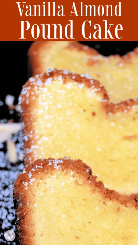 Almond Pound Cake, Cream Cheese Pound Cake Recipe, Cream Cheese Butter, Pound Cake Recipes Easy, Butter Pound Cake, Almond Pound Cakes, Vanilla Recipes, Cream Cheese Pound Cake, Cheese Butter