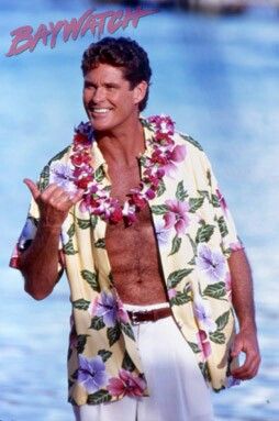 . Club Tropicana Party, Wham Club Tropicana, Tropical Party Outfit, Beach Disco, Hawaiian Party Outfit, Baywatch Hawaii, Dad Aesthetic, Surfer Aesthetic, Bay Watch