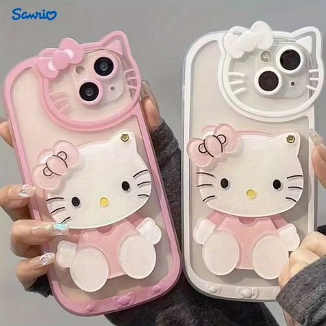 Mirror Mobile, Hello Kitty Phone, Mirror Phone Case, Hello Kitty Phone Case, Refrigerator Decoration, New Kitten, Apple Mobile, Decorated Flower Pots, Mobile Phone Covers