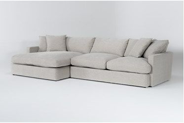 Sectionals & Sectional Sofas | Living Spaces Large Couch With Chaise, Small Theatre Room Ideas, Oversized Chaise, Beige Sectional, 2 Piece Sectional Sofa, Couch With Chaise, Beachy Room, Fabric Sectional, Livingroom Layout