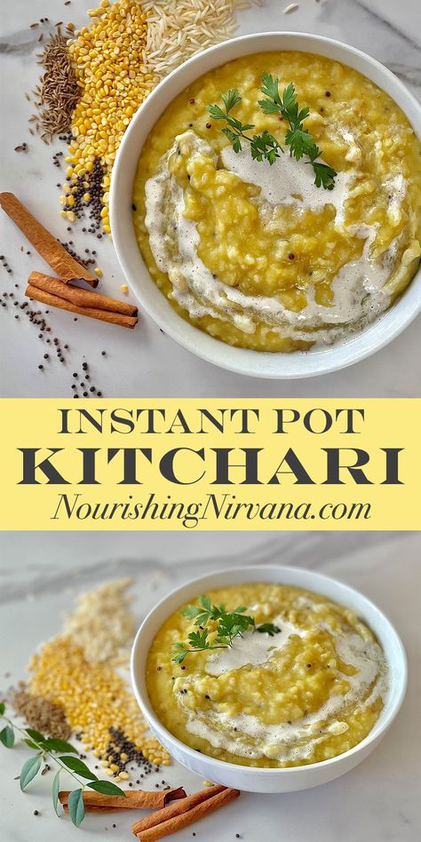 Instant Pot Kitchari — Nourishing Nirvana Kitchari Recipe, Making Ghee, Vegan Indian Recipes, Black Mustard Seeds, Ancient Healing, Ayurvedic Recipes, One Pot Wonders, Cashew Cream, Processed Sugar