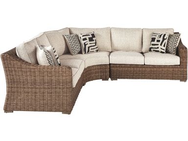 Outdoor Furniture Outdoor Living Room Signature Design by Ashley - High Point Furniture Sales Outdoor Seating Set, Wicker Sectional, Outdoor Sofa Sets, Patio Sectional, 3 Piece Sectional, Ashley Furniture Homestore, Indoor Outdoor Living, Outdoor Sectional, Ashley Furniture