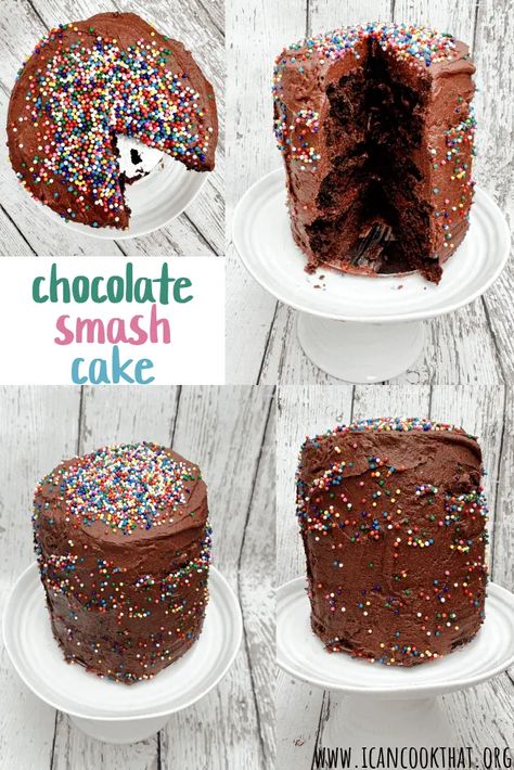 Chocolate Smash Cake Recipe | I Can Cook That Chocolate Smash Cake Recipe, Chocolate Smash Cake, Butter Powder Recipes, Smash Cake Recipe, Peanut Butter Powder Recipes, Banana Muffins Recipe, Smash Cake Recipes, Powdered Peanut Butter, Healthy Chocolate Cake