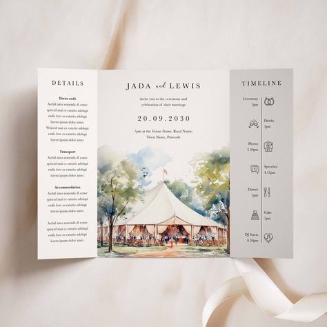 Bell Tent Theme Wedding Invitations Festival Wedding Invitations, Gatefold Wedding Invitations, Theme Wedding Invitations, Congratulations Card Graduation, Gifts For Swimmers, Wedding Invitation Samples, Bell Tent, Tent Wedding, Digital Weddings