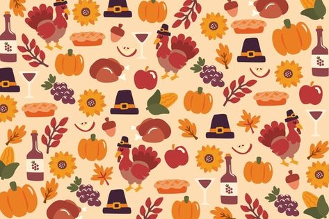 Hand drawn thanksgiving background | Free Vector #Freepik #freevector #background #food #hand #family Language Classroom Decor, Elf Is Back Ideas, Thanksgiving Napkin Folds, Simple Thanksgiving Table Decor, Paper Napkin Folding, Christmas Marketing, Idea Box, Thanksgiving Background, Pumpkin Wallpaper