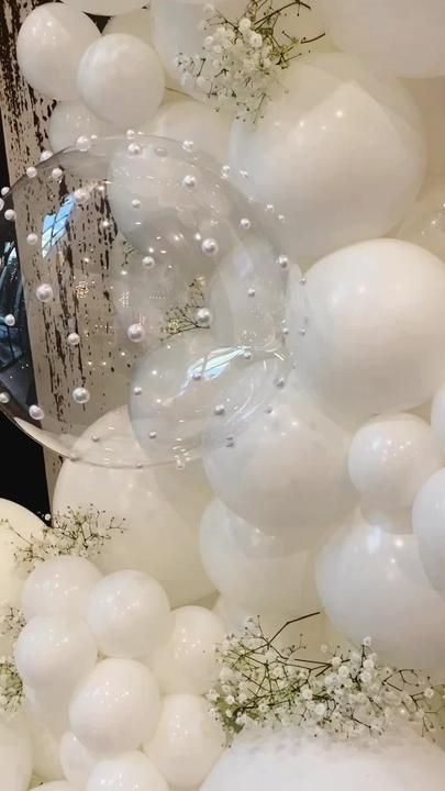 TikTok · Jessica Cloud Baby Shower Theme, 17. Geburtstag, Pearl Bridal Shower, Bridal Shower Inspo, Bridal Shower Balloons, Big Wedding Dresses, Bridal Bachelorette Party, Bridal Brunch, Fiesta Party