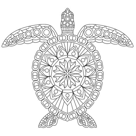 Turtle Zentangle, Mandala Turtle, Mandala Doodle, Coloring Pages Inspirational, Tooling Patterns, Horse Coloring Pages, Bird Coloring Pages, Cool Coloring Pages, Mandala Coloring Pages