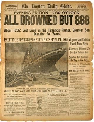 Original Titanic, Titanic Facts, White Star Line, Titanic History, Newspaper Headlines, 15 April, Rms Titanic, The Titanic, Old Newspaper