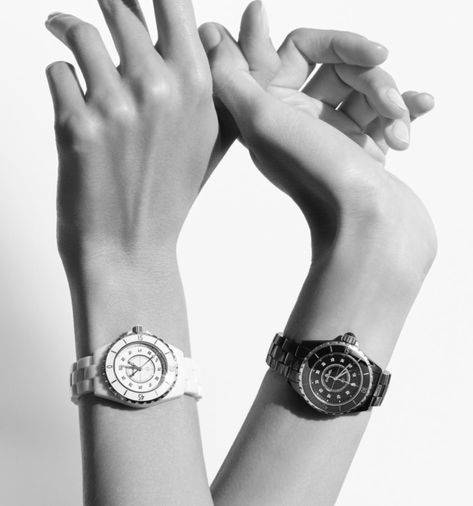 Watch Campaign, Chanel Watch J12, Rosie Huntington Whiteley Style, Chanel J12, Chanel Watch, Jewelry Photography Styling, Minimal Photography, Jewelry Editorial, Watch Photo