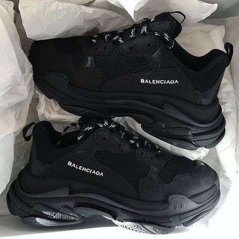 Balenciaga sneakers | black dad sneakers Dr Shoes, Balenciaga Sneakers, Balenciaga Black, Fresh Shoes, Hype Shoes, Balenciaga Shoes, Aesthetic Shoes, Swag Shoes, Black Sneakers