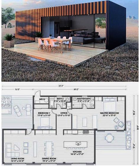 Container Home Plans, Shipping Container Home Designs, Shipping Container House Plans, Tiny House Layout, Shipping Container Home, Container Buildings, Building A Container Home, Container Architecture, Container House Plans