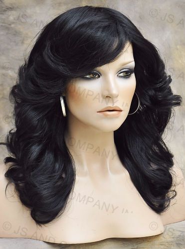 Korean Hair Ideas, Farrah Fawcett Style, Open Curls, Style Wig, Korean Hair, Farrah Fawcett, Hair Stylies, Black Wig, Feathered Hairstyles