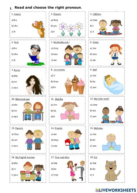 English Pronouns Worksheet, Pronouns Worksheet For Kindergarten, Subject Pronoun Worksheet, Subject Pronouns Worksheet Grade 1, Pronouns Worksheet For Class 2, Personal Pronouns Flashcards, Worksheet Pronouns, Personality Worksheet, Subject Pronouns Worksheet