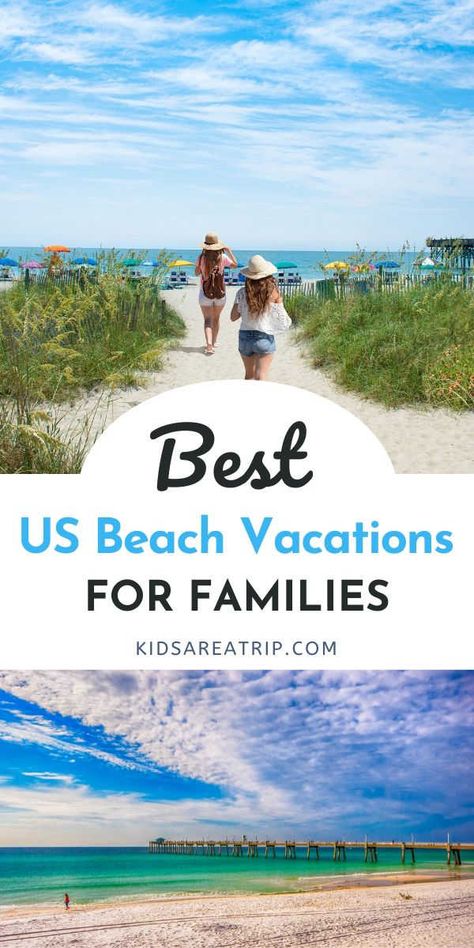 Cheap Winter Vacations, Best Us Beaches, Family Beach Vacations, Vacations For Families, Us Beach Vacations, Beach Vacation Spots, Cheap Family Vacations, Best Family Beaches, Best Beaches To Visit