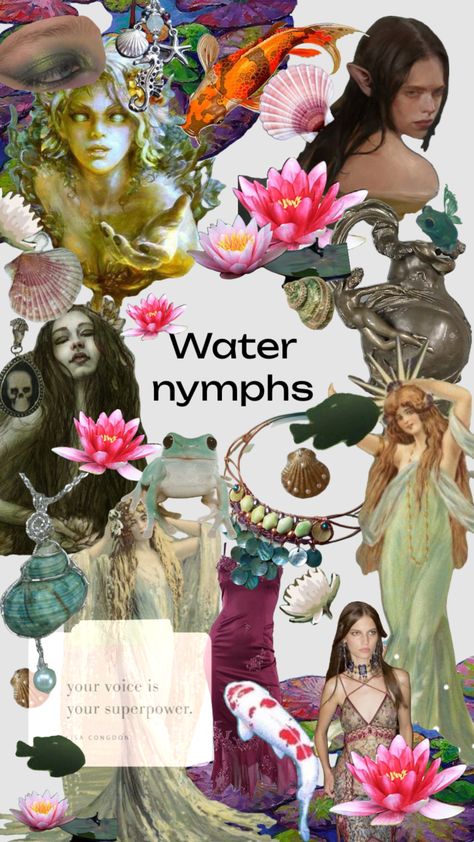 #wayernympth #nympth #seacrearure #watercreture #aethedic #aesthedic #inspo #wallpaper #nature #beauty Nyphms Greek, Water Goddess Outfit, Sea Nymph Aesthetic, Water Nymph Aesthetic, Ethereal Girl, Inspo Wallpaper, Trash Fashion, Water Nymph, Goddess Outfit