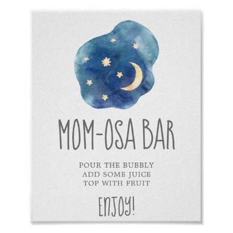 Moon and Stars Baby Shower Mom-osa Bar Sign #bluemom-osabarsign #simplemomosabarsign #modernbabyshowermimosasign #watercolorcouplesshowerbubblybar #stargirlbabysprinkledecor #summerbabyshowerdrinktable #whimsicalcelestialcloudstark108 #yellownavybluegenderneutral #sweetfallgalaxyspace #moonboybabyshowerdecoration Poster Shopping, Moon Baby Shower Theme, Mom Osa Bar Sign, Moon Stars Baby Shower, Mom-osa Bar Sign, Stars Baby Shower, Star Baby Shower Theme, Navy Blue Watercolor, Twinkle Twinkle Baby Shower